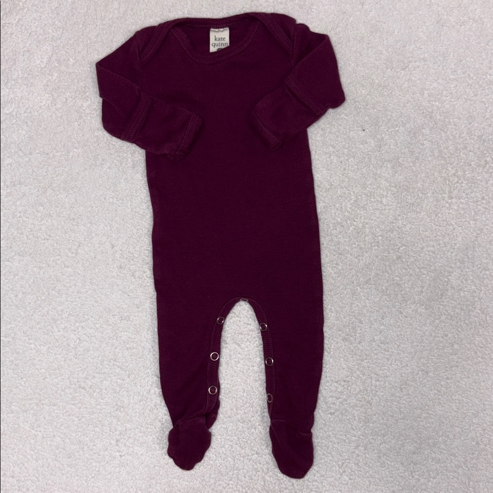 Kate Quinn Plum organic cotton Baby sleeper new born NB